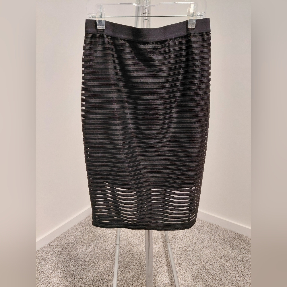 Bebe Black Midi Skirt